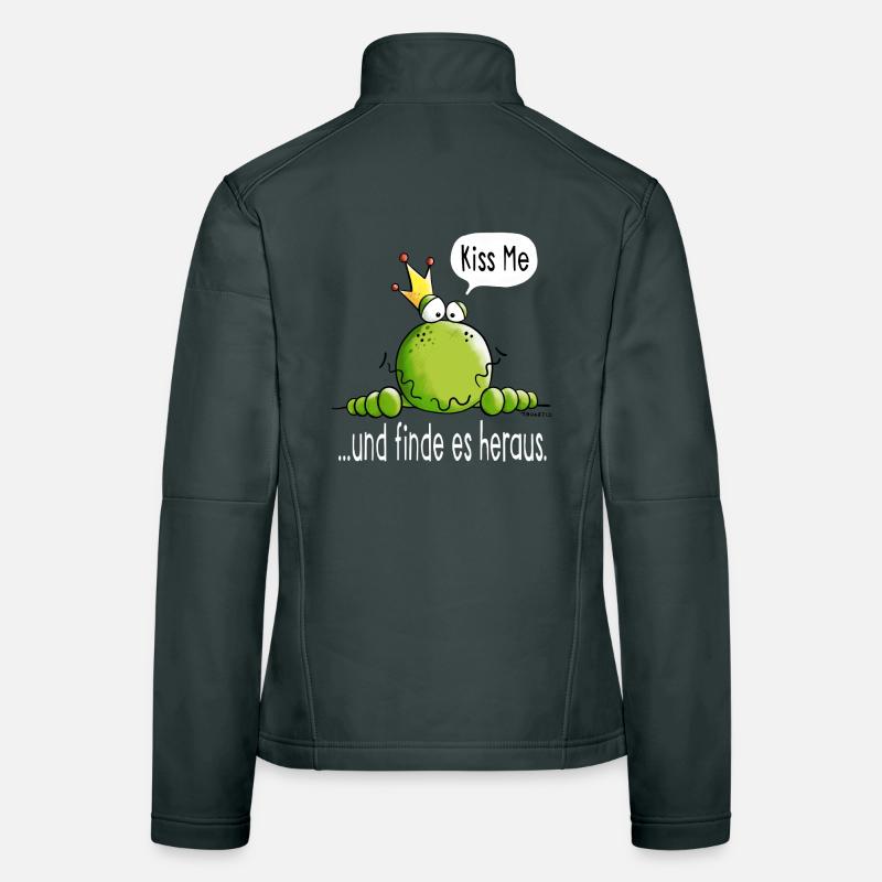 Küss mich oder finde es heraus - Frosch - Geschenk Frauen Softshelljacke