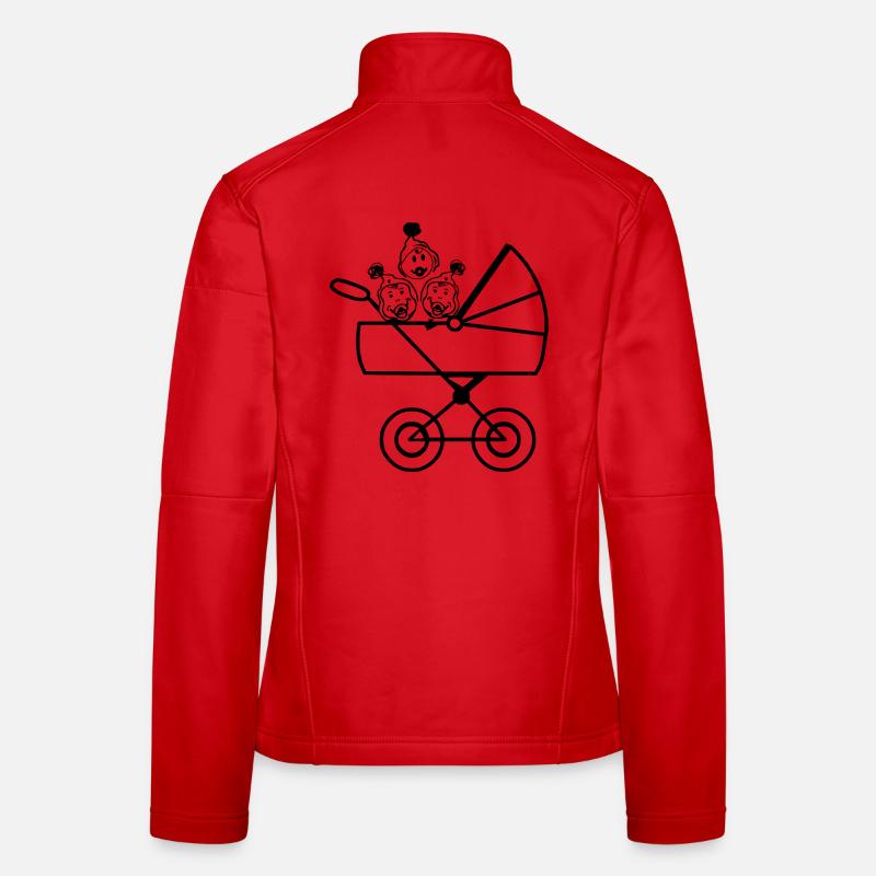 Drillinge Babys Frauen Softshelljacke