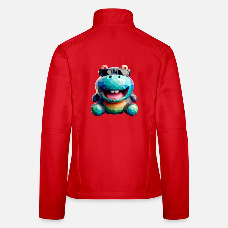 Nilpferd-Spaß Frauen Softshelljacke
