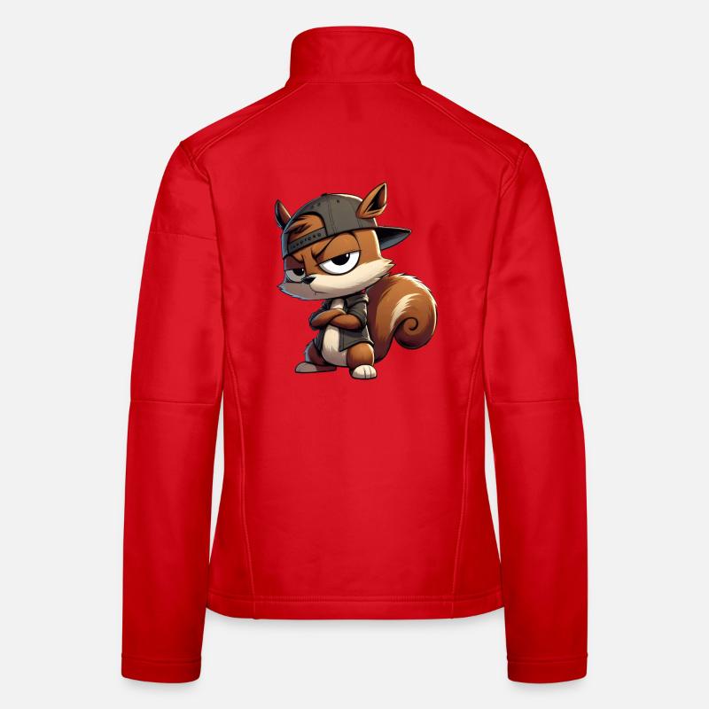 Squirrel Hiphop Cap Women's Softshell Jacket
