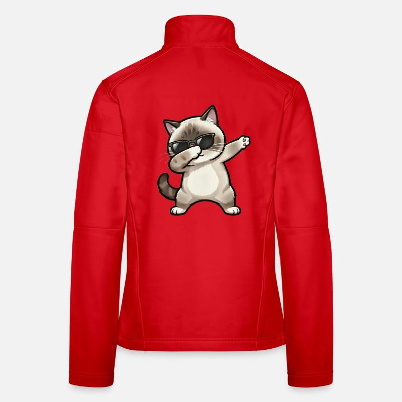 Dab Ragdoll Cat Veste en tissu softshell Femme