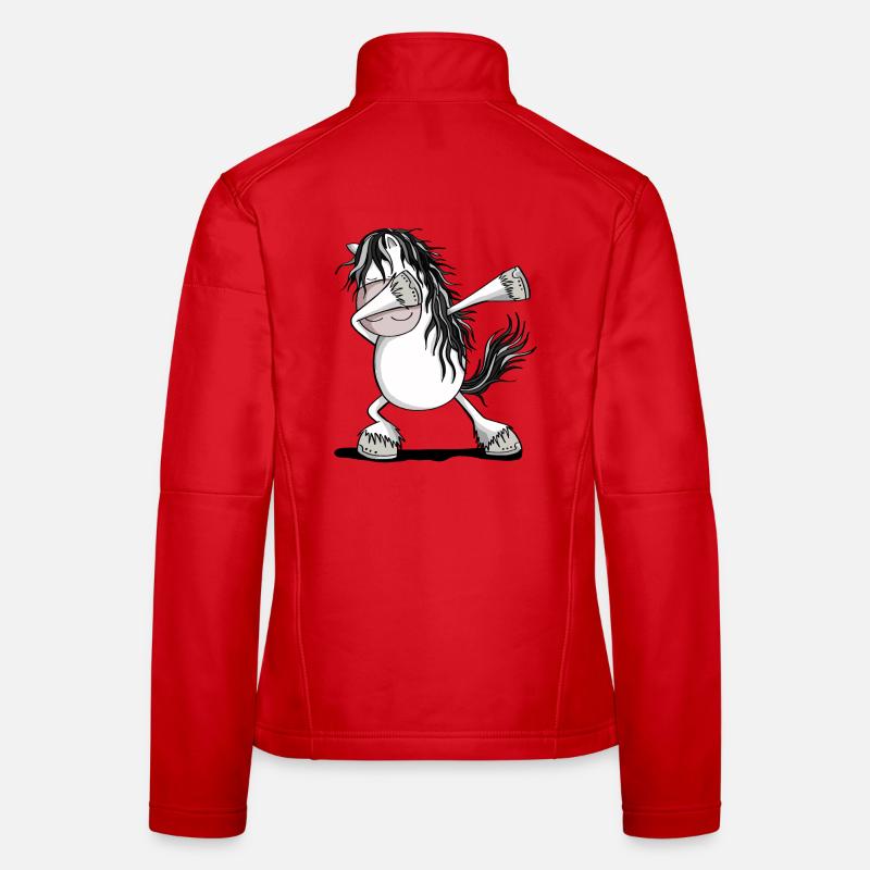 Cooles Dab Dance Schimmel Pferd Fun Dabbing Pony Frauen Softshelljacke