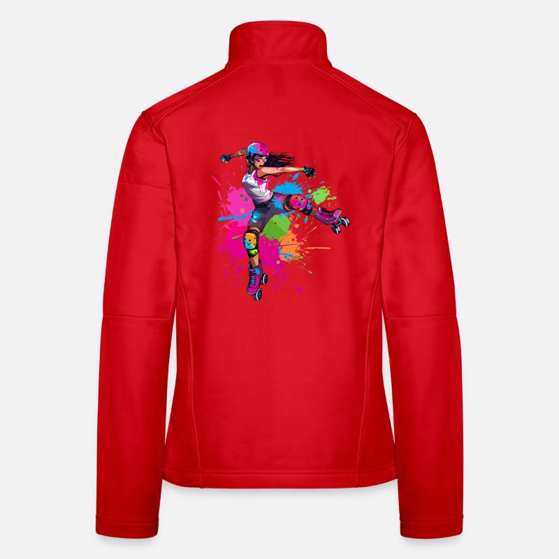 Roller Skater Mädchen Frauen Softshelljacke