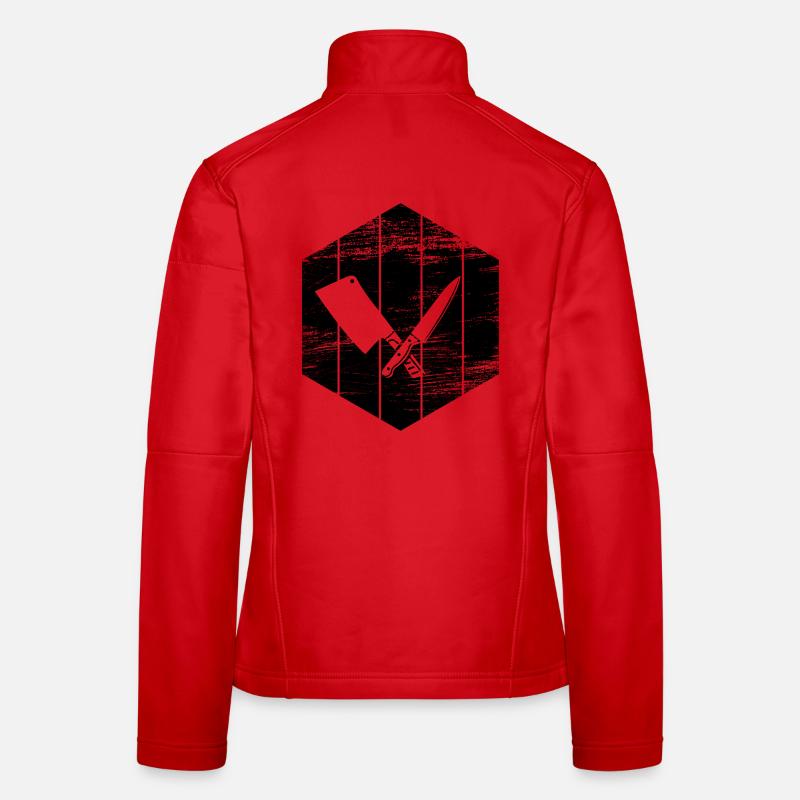 Messer und Hackbeil Frauen Softshelljacke