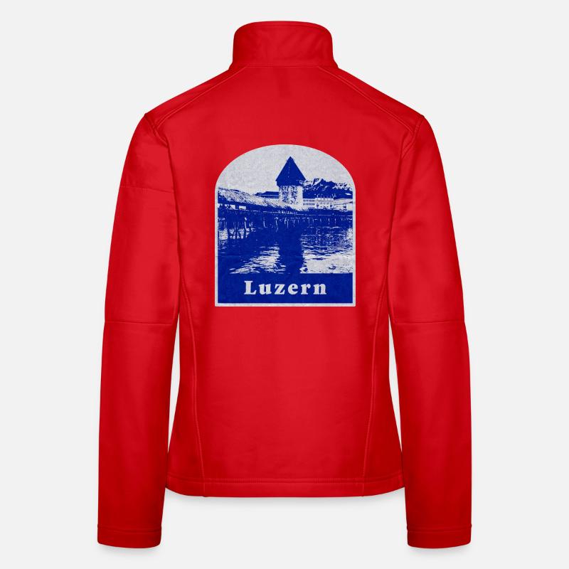 Luzern Schweiz - Frauen Softshelljacke - Rot