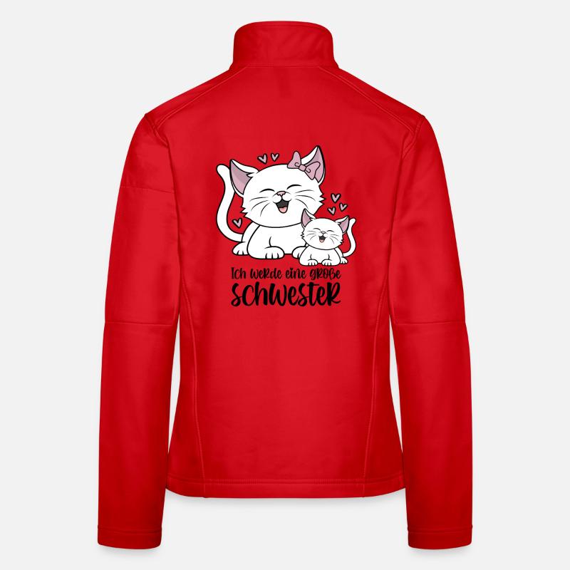 Ich werde eine große Schwester - Katzen Baby Katze - Frauen Softshelljacke - Rot