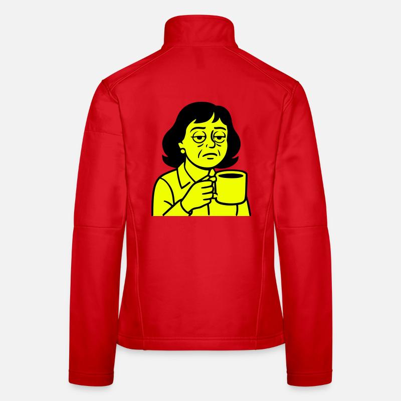 Grumpy coffee lady Women's Softshell Jacket
