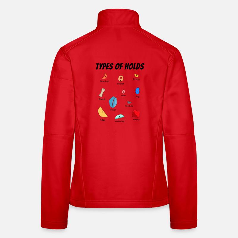 Different Climbing Holds for Bouldering Gym - Women's Softshell Jacket - red