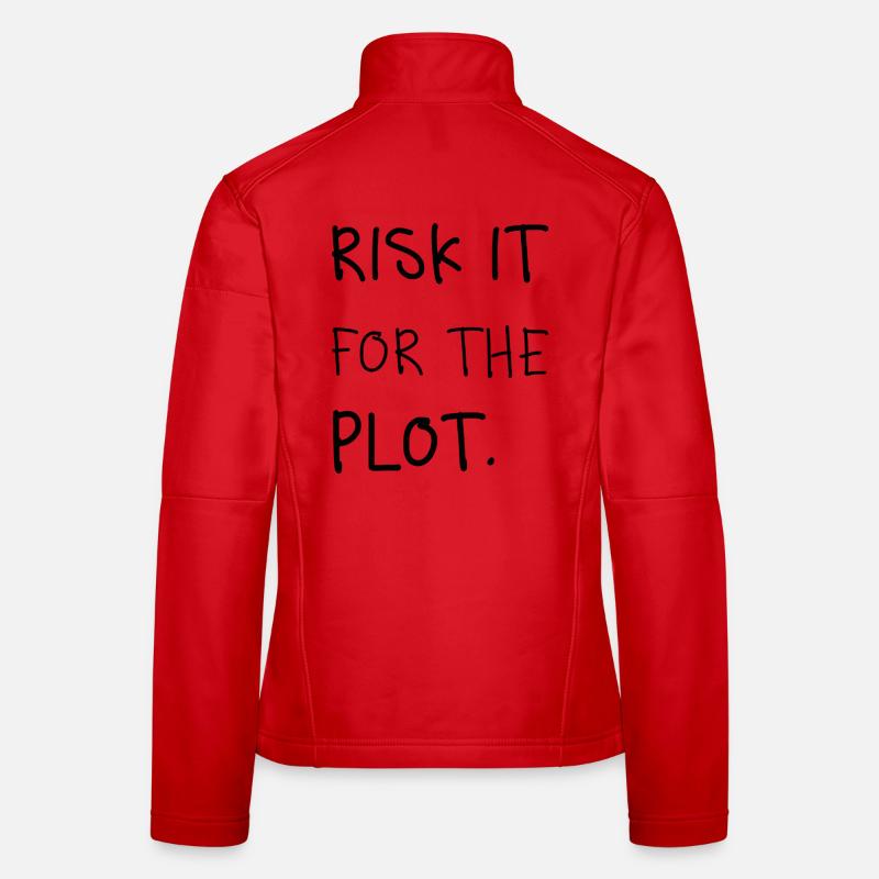 Risk It for the Plot – Handwriting Women's Softshell Jacket