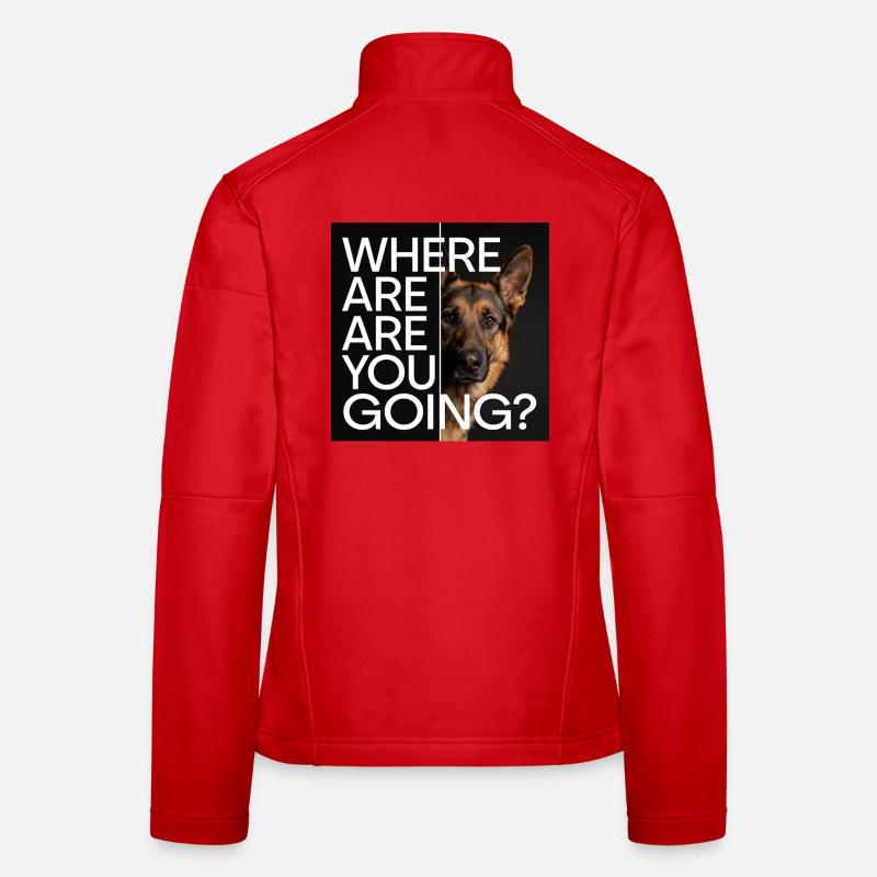 German Shepherd Statement Motif Women's Softshell Jacket