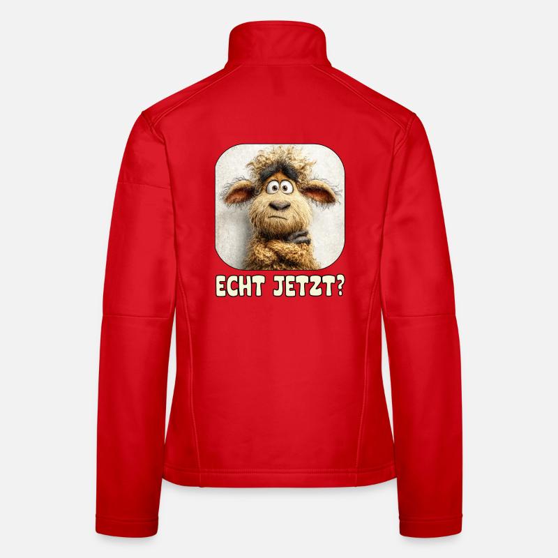 Really? Astonished Wool Monster Sheep - Women's Softshell Jacket - red