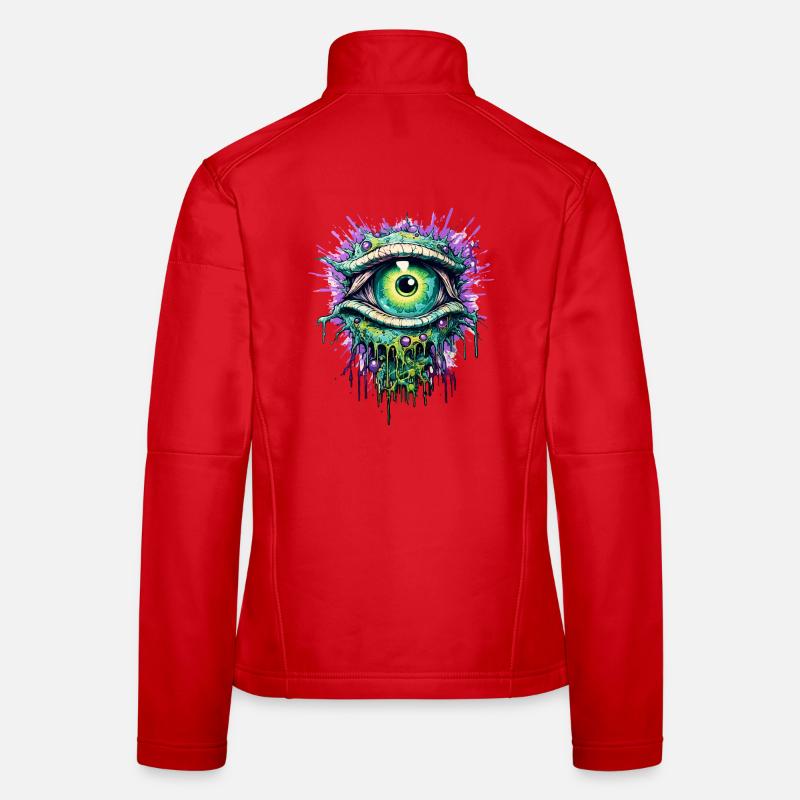 Psychedelic Eye, Voyage coloré LSD Drogues Veste en tissu softshell Femme