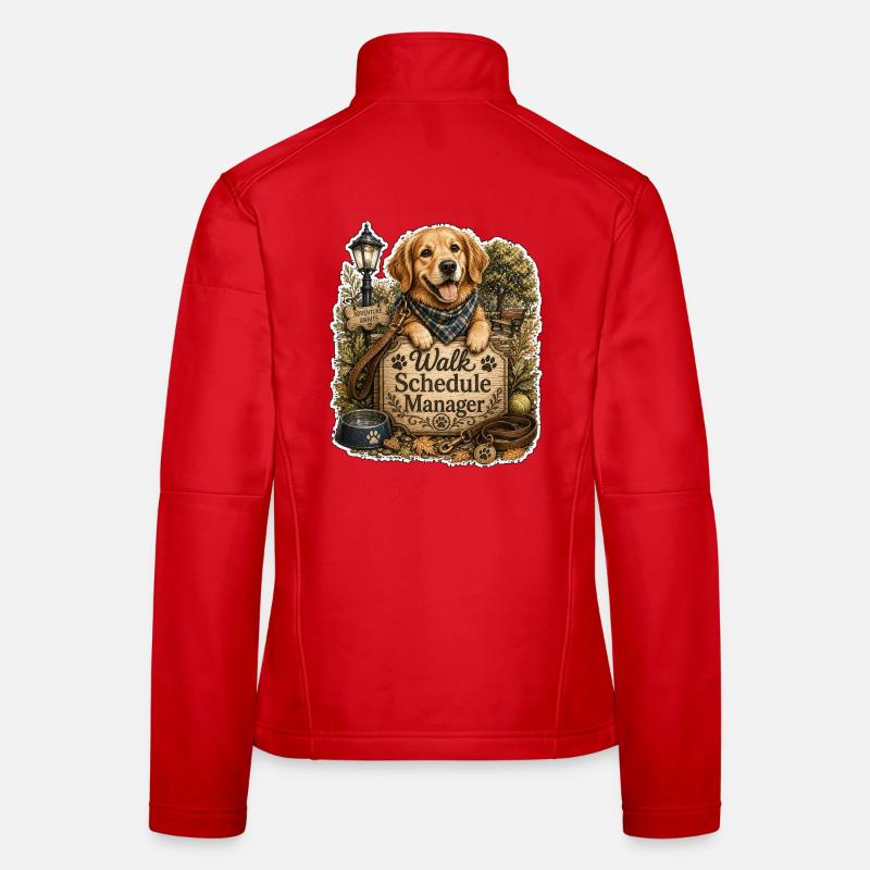 Walk Schedule Manager Dog Women's Softshell Jacket