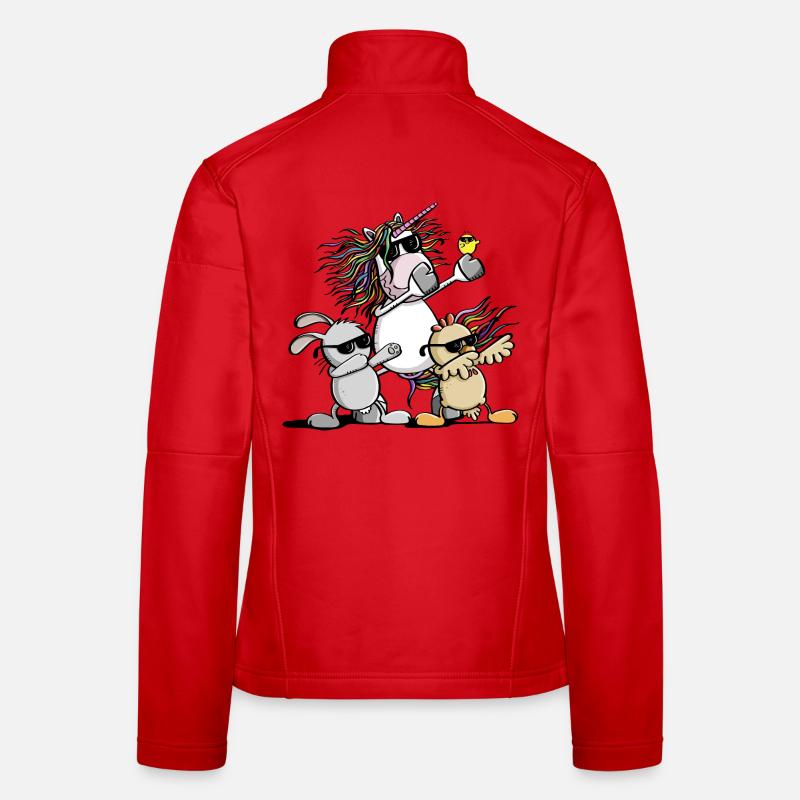 Dab Dance Easter Team - Unicorn - Chicken - Easter Bunny Women's Softshell Jacket