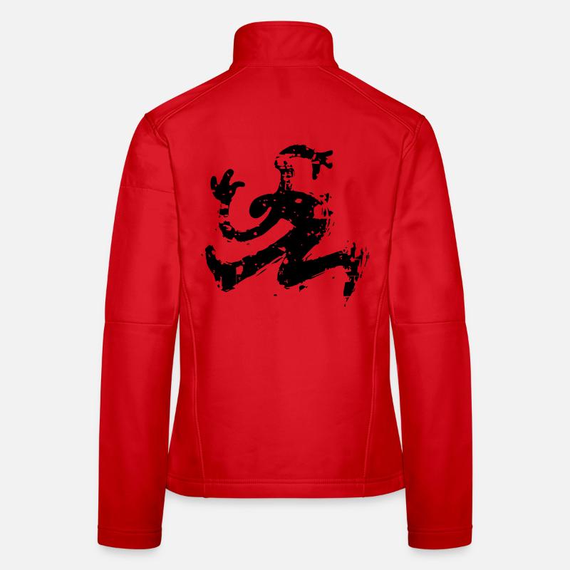 Minimal, Abstrait, Forme, Mouvement, Dessin, Dynamique Veste en tissu softshell Femme