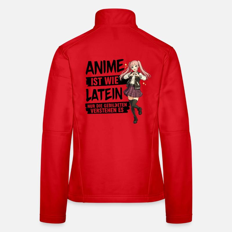 Anime Schulmädchen Herzpose Frauen Softshelljacke