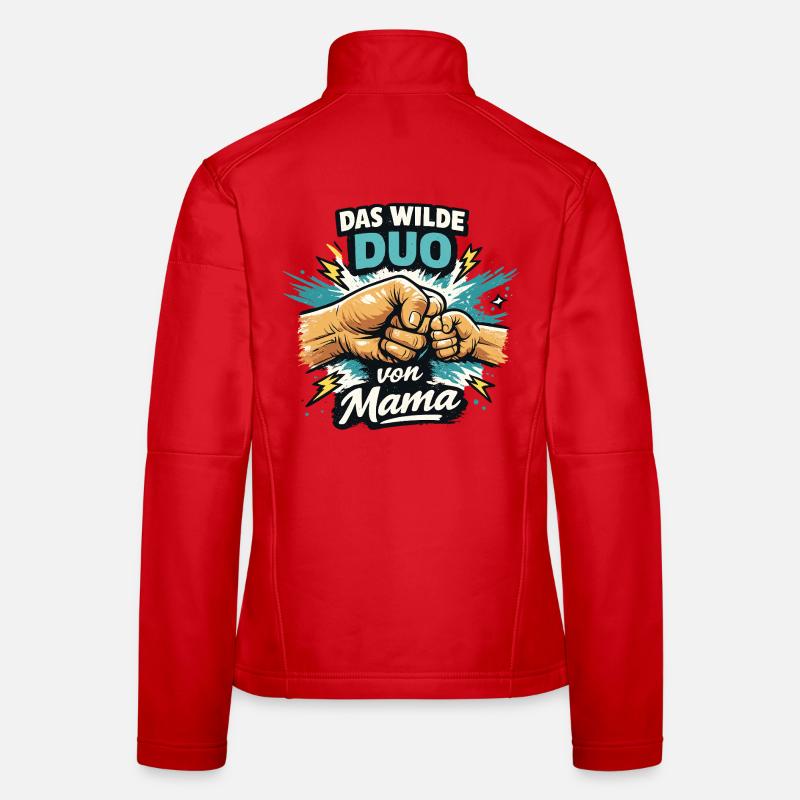 Das wilde Duo von Mama Mutter Kind Power Papa Frauen Softshelljacke