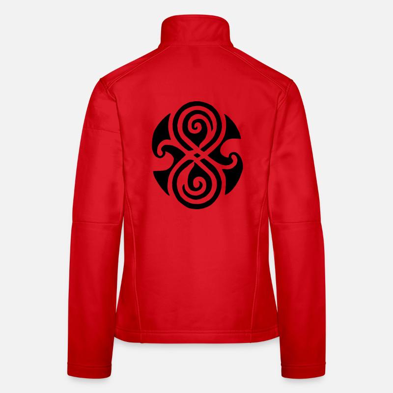 Symbole celte noir Veste en tissu softshell Femme
