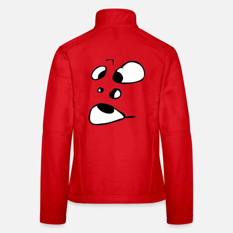 Ahh! Face Ghost Ghost Halloween Comic Women's Softshell Jacket