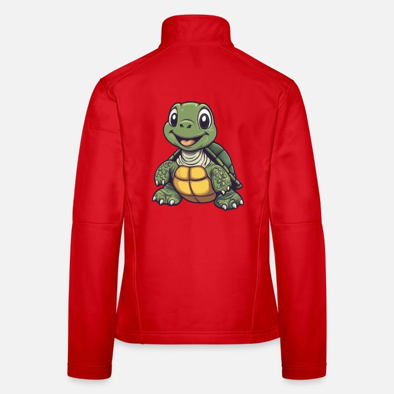 Cute Cheerful Turtle :) Women's Softshell Jacket