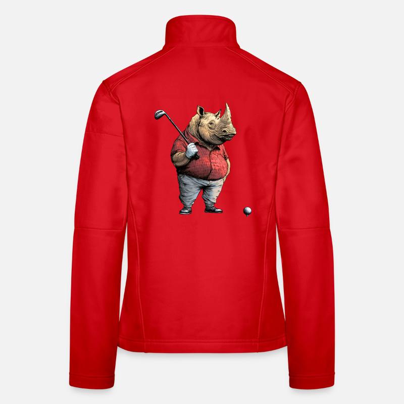 Nashörner Golf - Frauen Softshelljacke - Rot