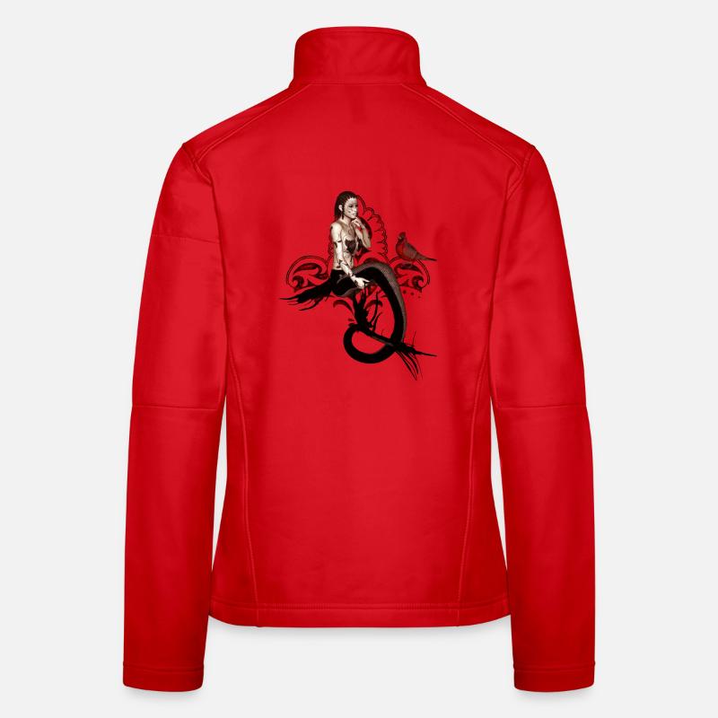 Wonderful dark mermaid sitting in a tree Women's Softshell Jacket