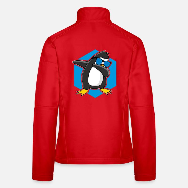 Tanzender Pinguin - Frauen Softshelljacke - Rot