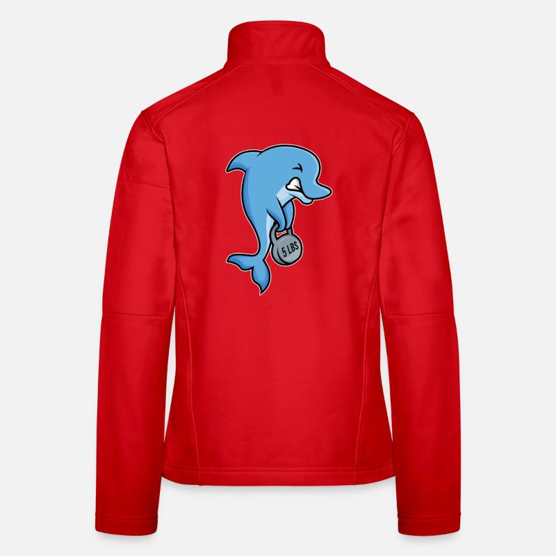 conception forte de forme physique de dauphin Veste en tissu softshell Femme