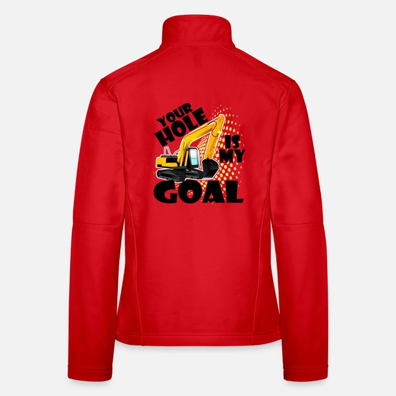 Bagger baggerfahrer Loch Frauen Softshelljacke