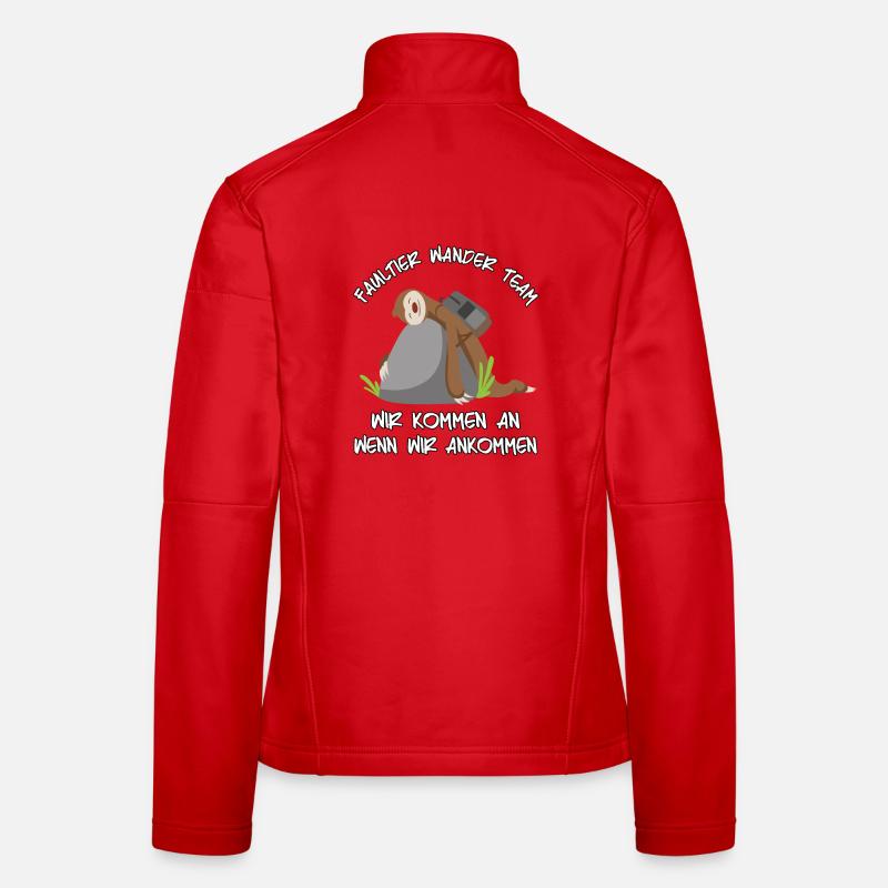 Faultier Wander Team Sloth Wandergruppe - Frauen Softshelljacke - Rot