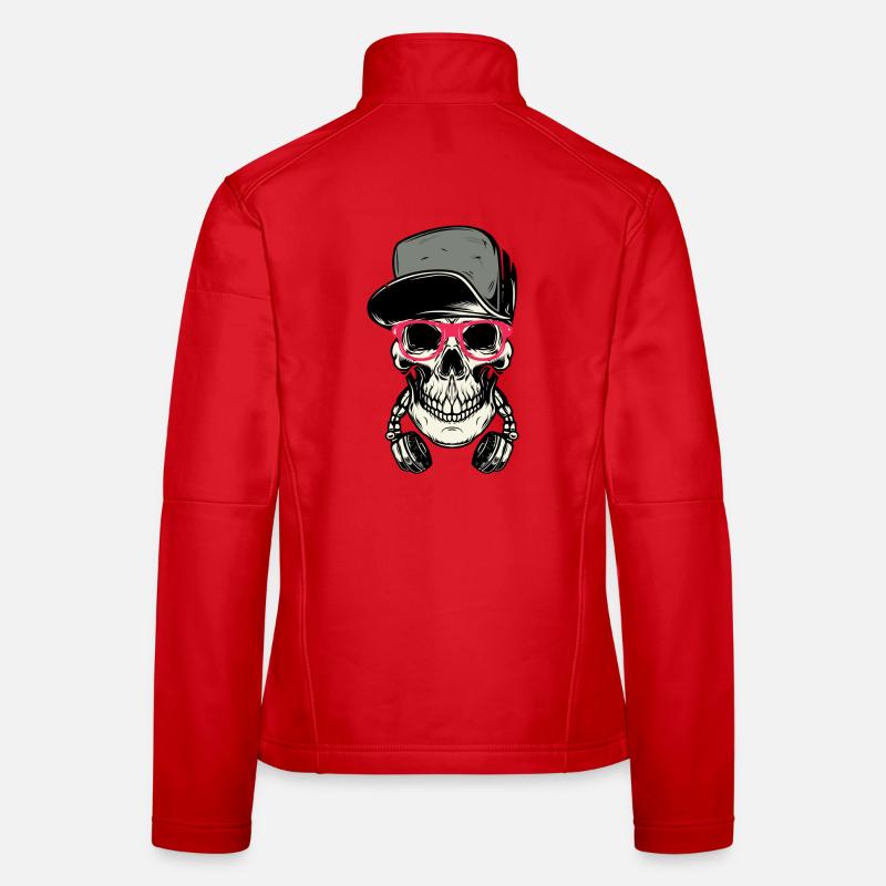 Crâne de DJ avec un casque Veste en tissu softshell Femme