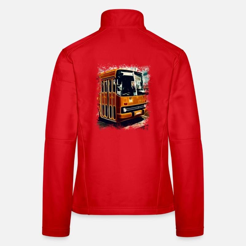 Vintage Ikarus Bus - Women's Softshell Jacket - red
