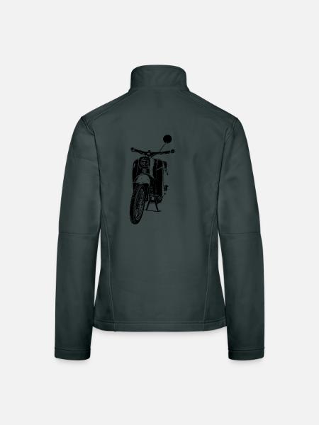 Schwalbe Moped - Frauen Softshelljacke - Rot - Hinten