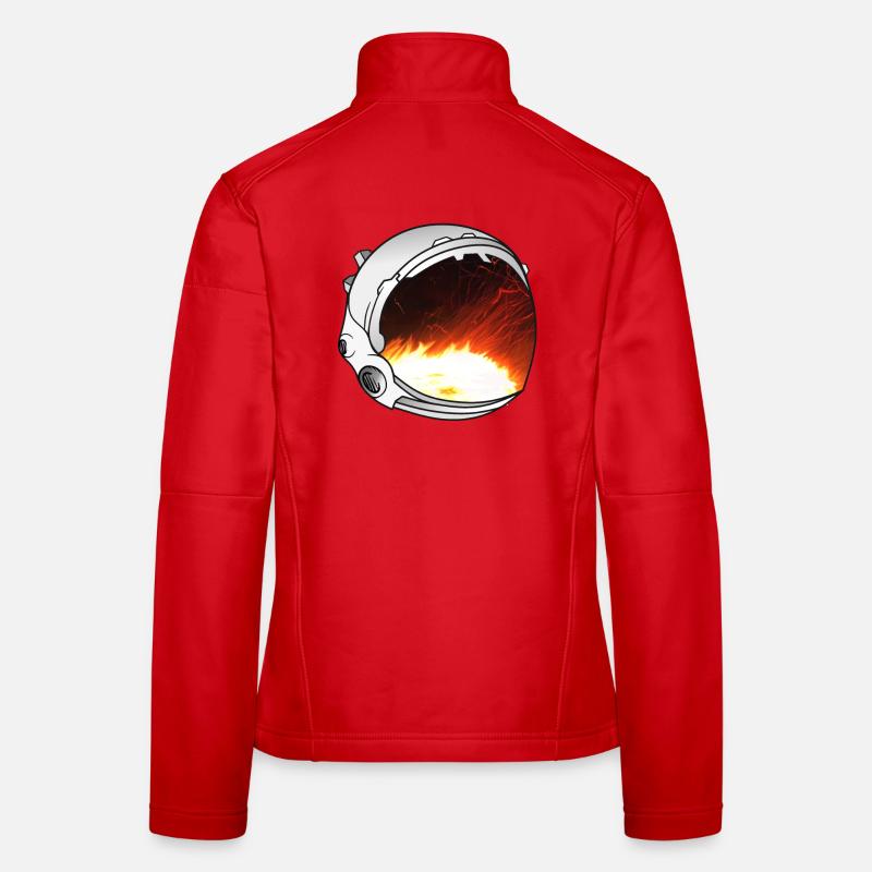 Astronauten Helm Artwork Frauen Softshelljacke
