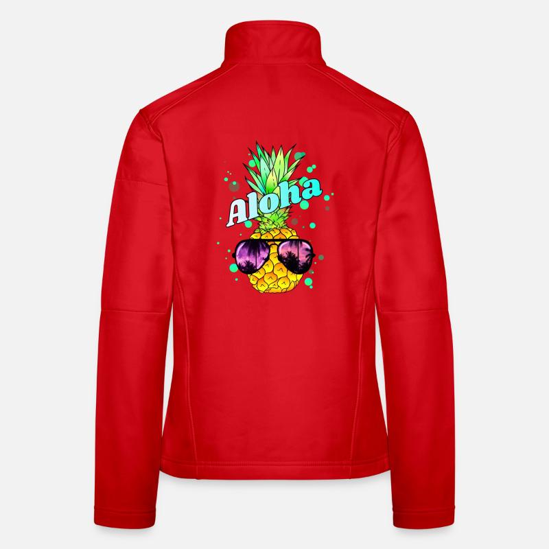 coole Ananas Aloha - Frauen Softshelljacke - Rot