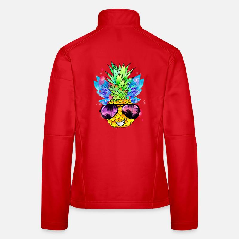 Ananas Kunst Frauen Softshelljacke