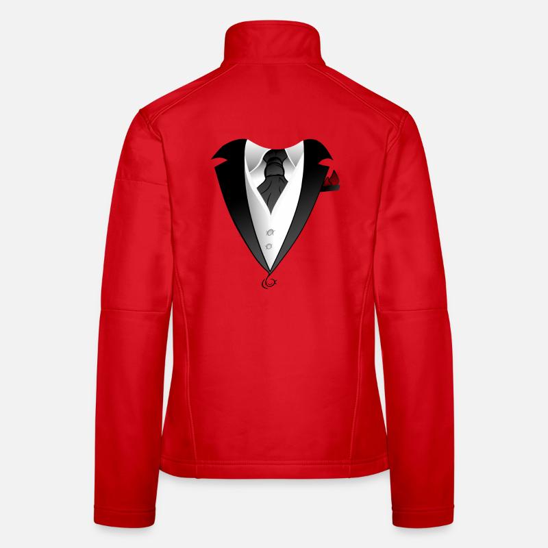 Suit with tie jacket design Women's Softshell Jacket