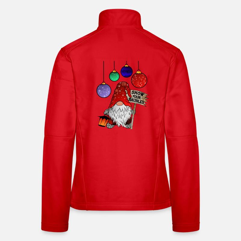 Gnome Noël Nain Joyeux Noël Veste en tissu softshell Femme