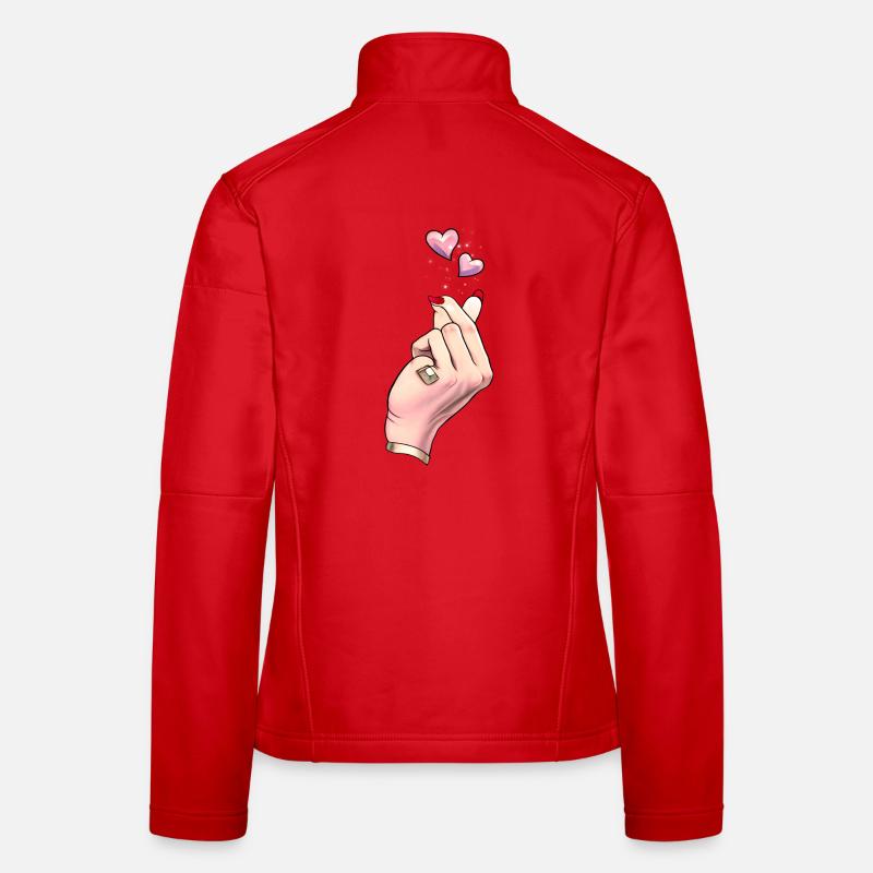 Finger Heart K Pop coréenne Veste en tissu softshell Femme