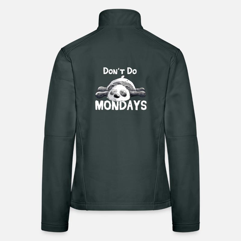 Don't Do Mondays Panda Bear Women's Softshell Jacket