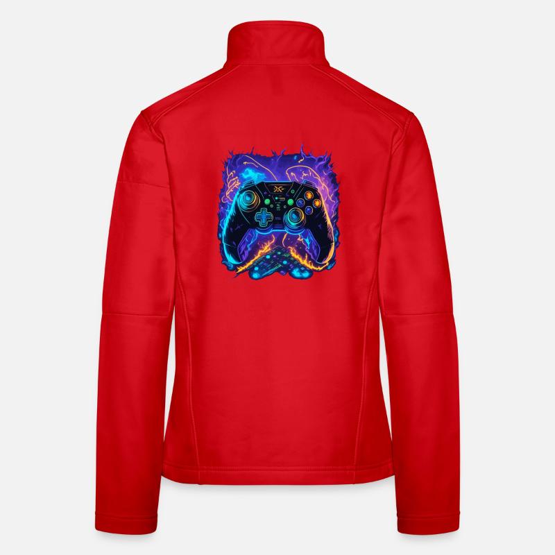 Powerful Gaming Controller Art Frauen Softshelljacke