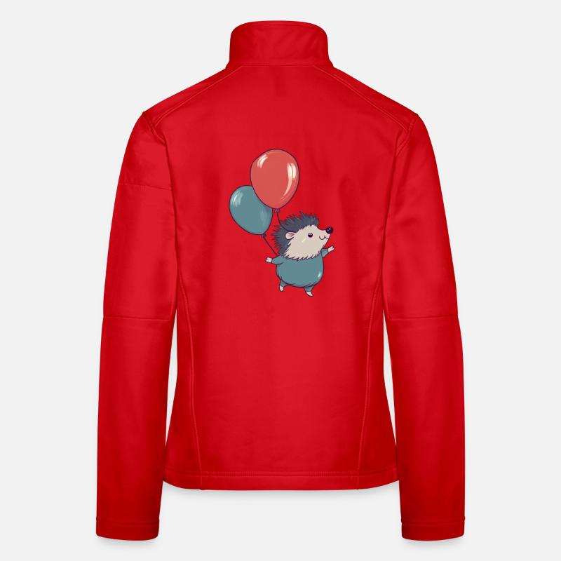 Kleiner Igel mit Luftballons Frauen Softshelljacke