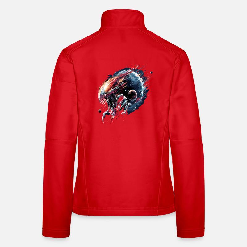 Alien Creature Planète Science-fiction Veste en tissu softshell Femme