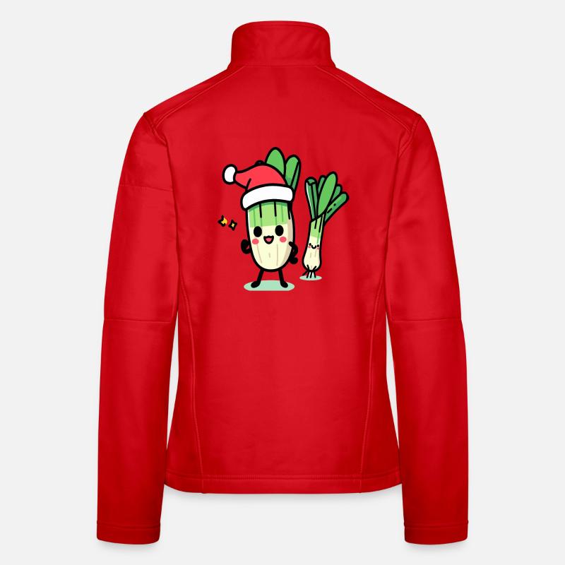 St. Nicholas kawaii leeks Women's Softshell Jacket