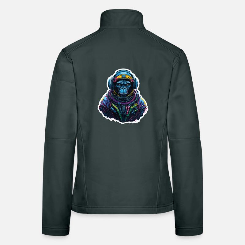 Gorilla Astronaut Neon Women's Softshell Jacket