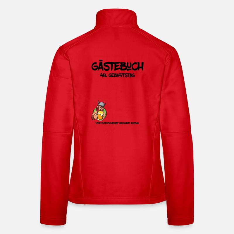 40. Geburtstag | Gästebuch Design Frauen Softshelljacke