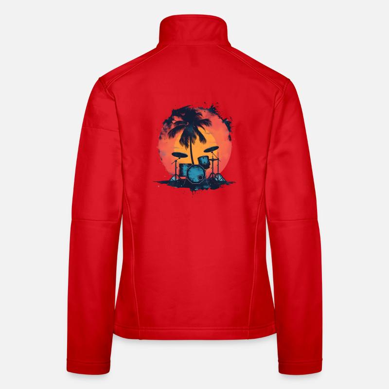 Drumkit Drawing Women's Softshell Jacket