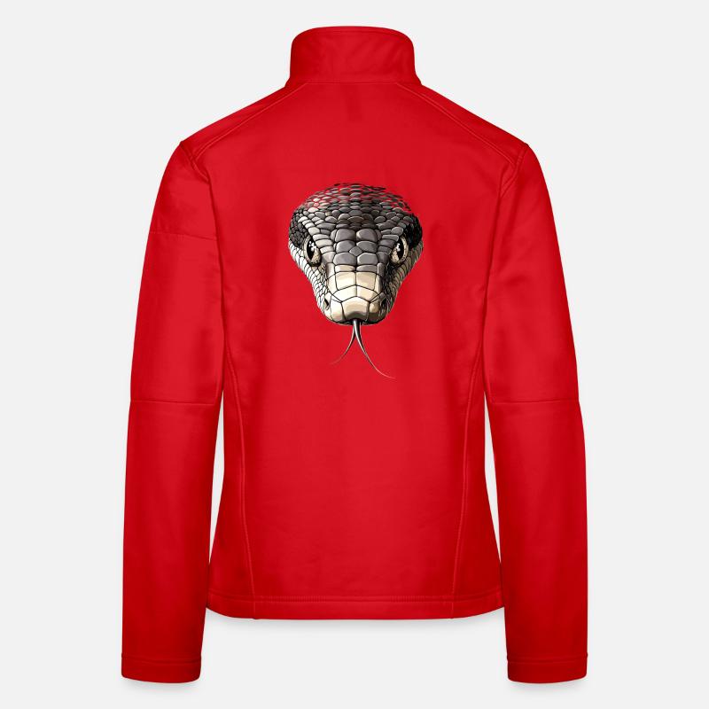 Schlange Python Kobra Mamba Klapperschlange Snake - Frauen Softshelljacke - Rot