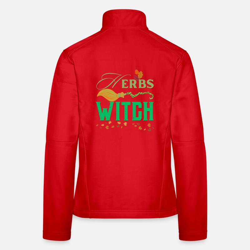 Herbs Witch Wild Witchy & Herbal Design - Women's Softshell Jacket - red