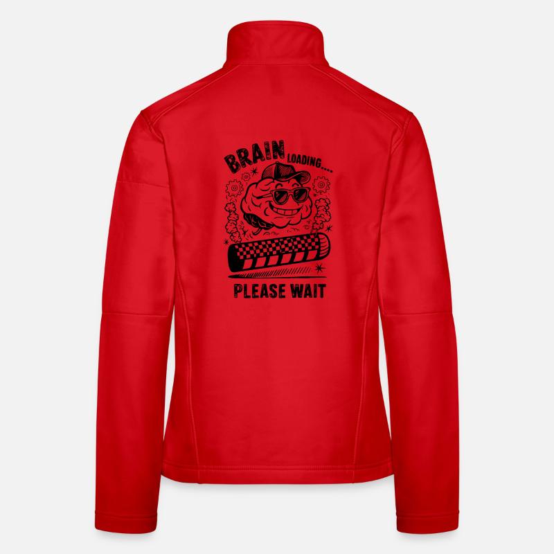 Brain Loading Lustiger Intelligenter Humor Fortschritt Kunst Frauen Softshelljacke